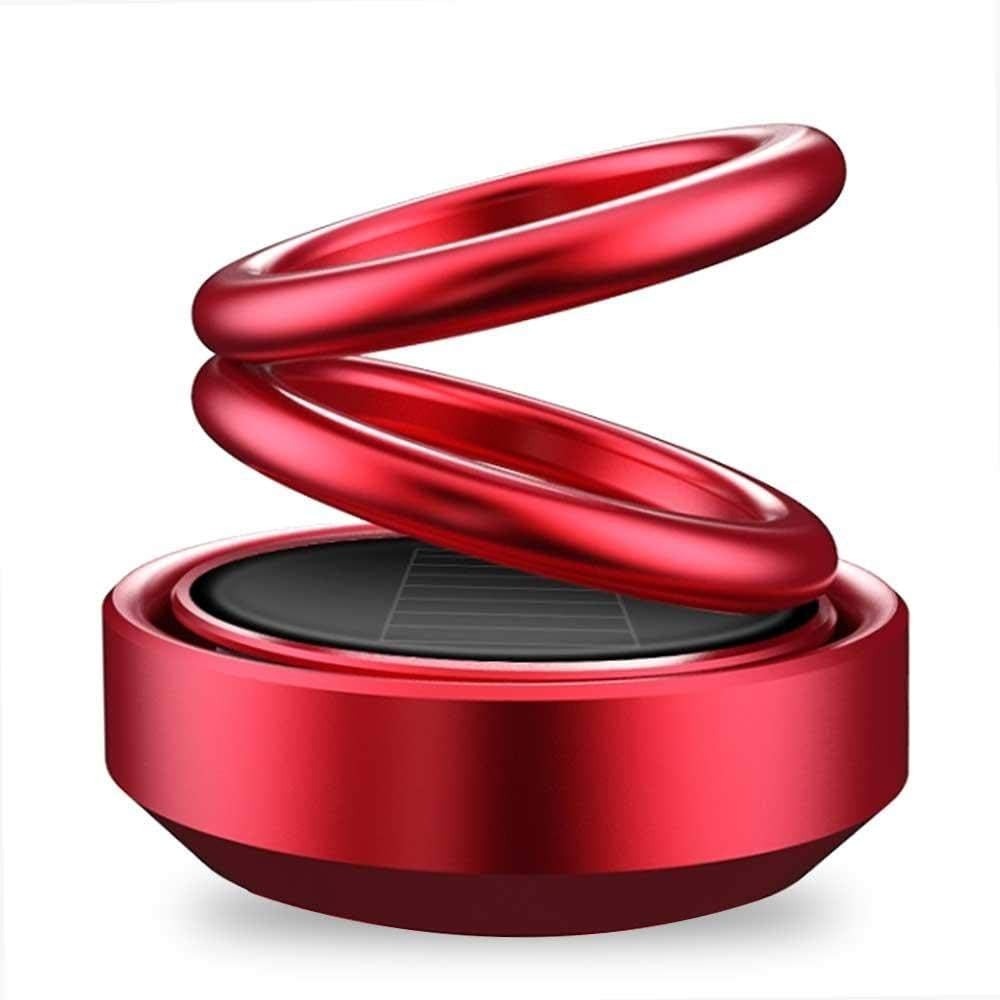 Fancy Spiral Double Ring Rotating Solar Car Perfume – Dashboard Air Freshener